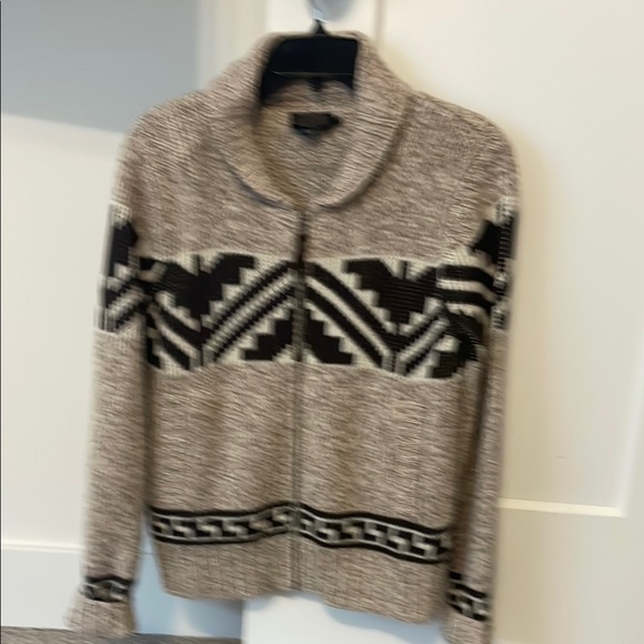 Patterned Zip-Up Sweater by Pendleton